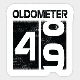 Oldometer Happy Birthday 49 Years Old Was Born In 1971 To Me You Papa Dad Mom Brother Son Husband Sticker